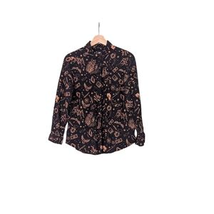 The Souled Store Harry Potter Black Shirt with Orange Graphics, S